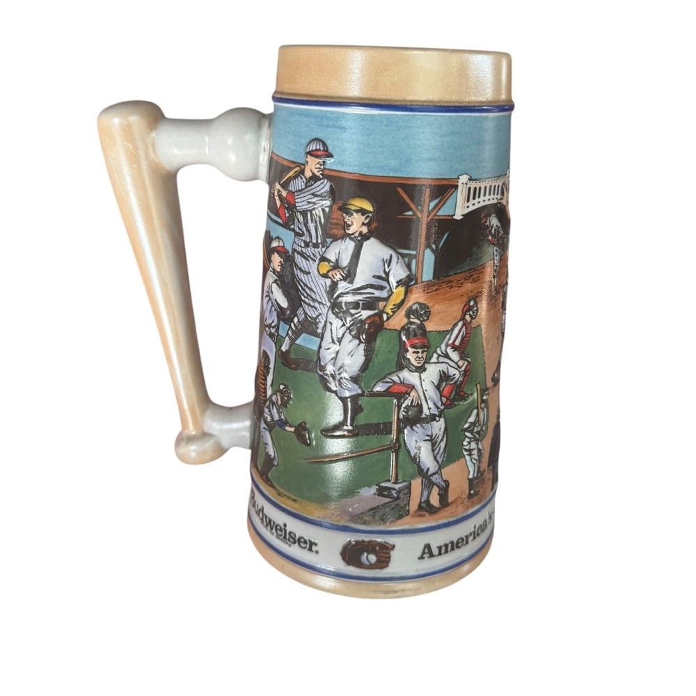 VTG Budweiser Sports Series Beer Stein Baseball America's Favorite Pastime 1990